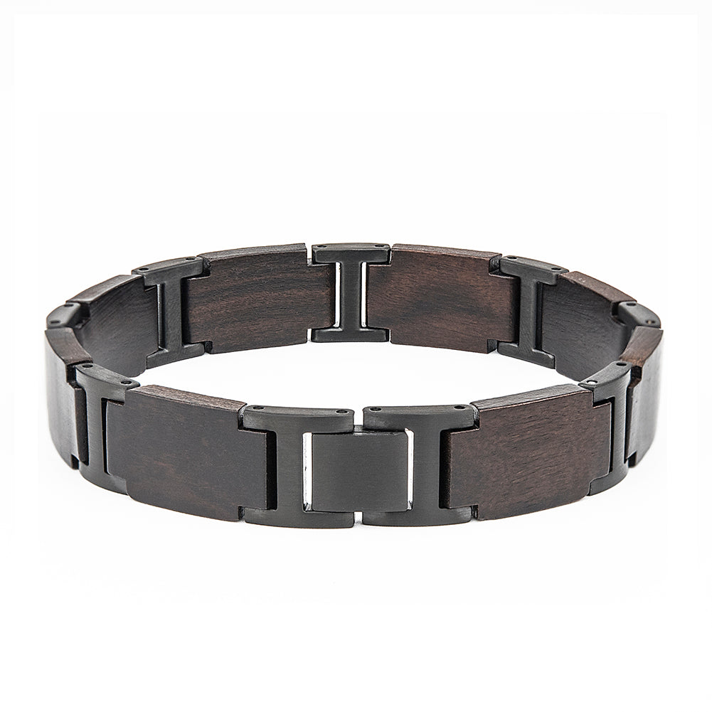 Wooden Bracelet Ebony Black Wood Bracelet for Men and Women