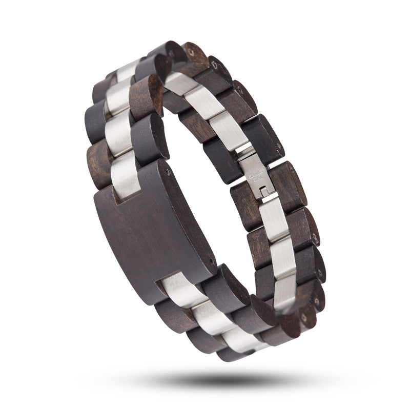 Wooden Bracelet Men Ebony Zebrawood Red Fashion Bracelets