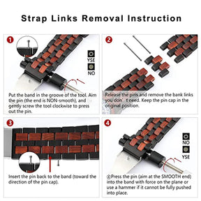 Strap links removal instruction