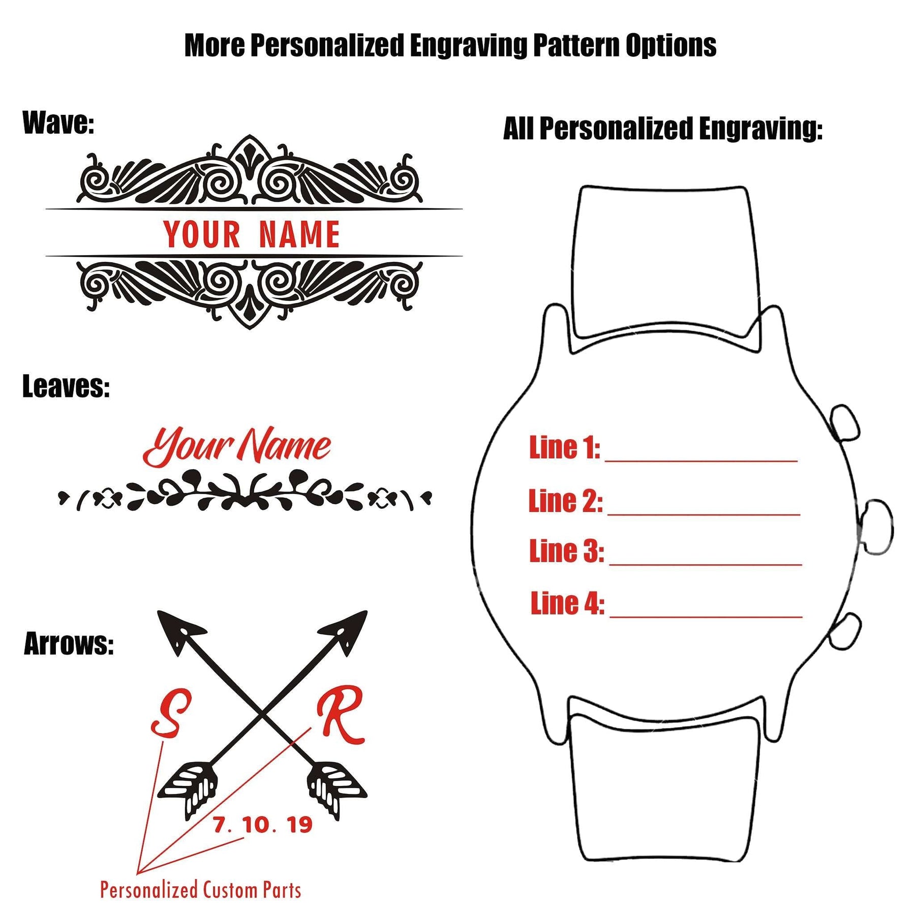 4 personalized engraving options