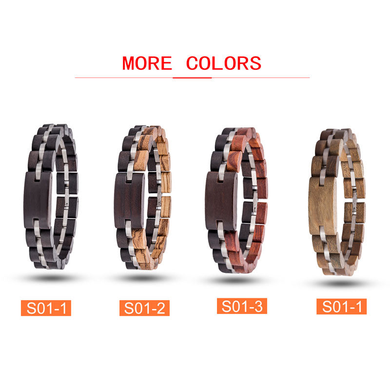 Wooden Bracelet Women Ebony Red Zebrawood Elegant Bracelets