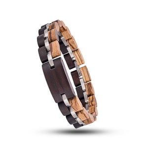 Wooden Bracelet Women Ebony Red Zebrawood Elegant Bracelets